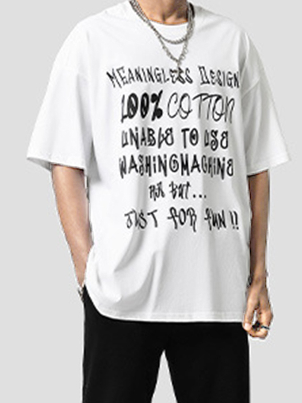 Men's Print Loose Short Sleeve Tee-2