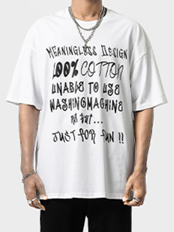 Men's Print Loose Short Sleeve Tee-1