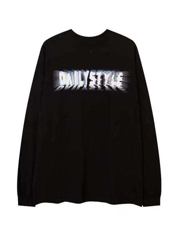 Men's Vintage Painting Print  Long Sleeve Tee-1