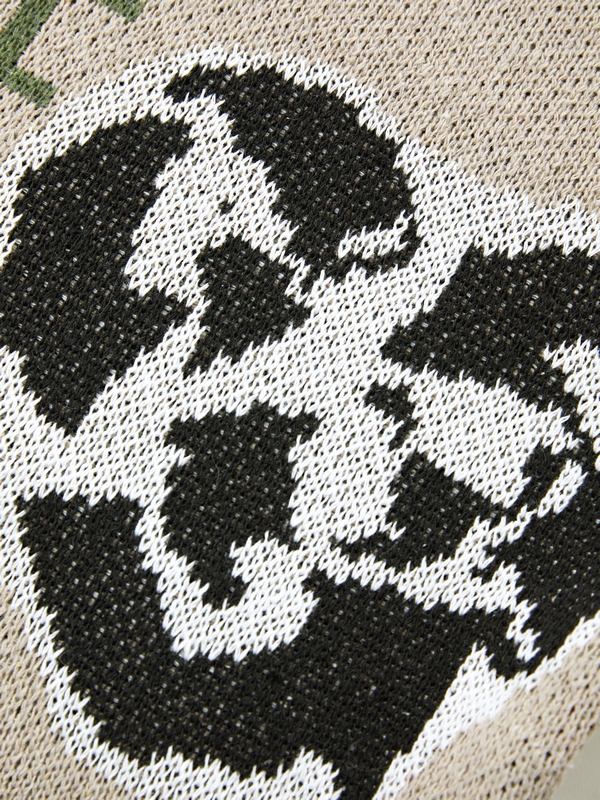 Men's Letter Print Ripped Design Sweater-2