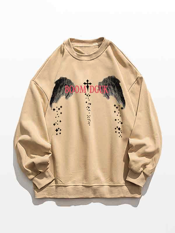 Men's Street Wing Print Sweatshirt-2