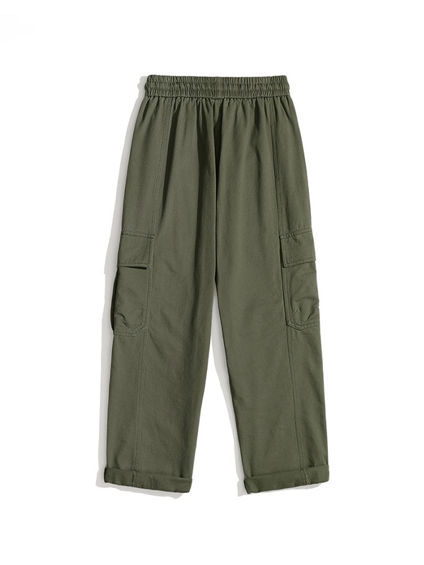 Men's Big Pocket Drawstring Cargo Pants-6
