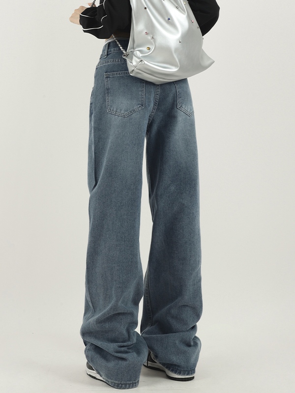 Washed Tattered Dangle Boyfriend Jeans-3