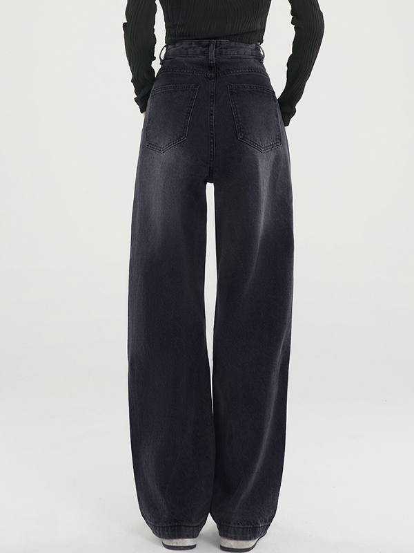 Dark Wash Vintage Baggy Boyfriend Jeans-2