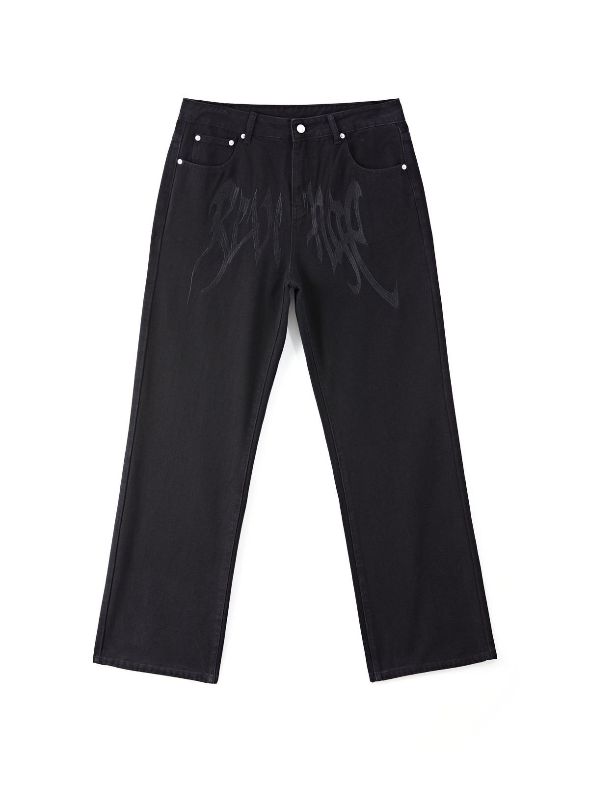 Men's Washed Revenge Straight Leg Jeans-2