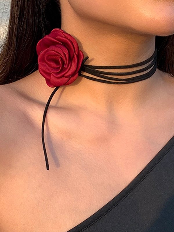 Personalized Handmade Rose Necklace-1
