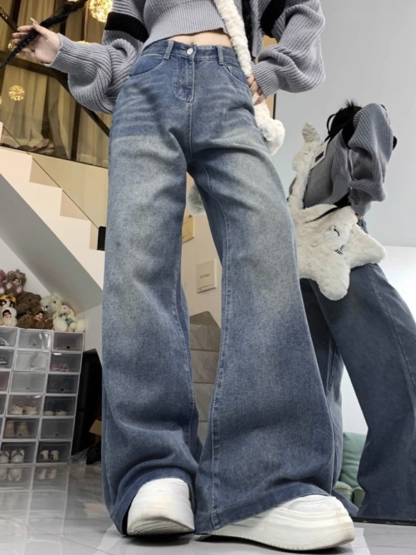 Vintage Blue High Rise Boyfriend Jeans-2
