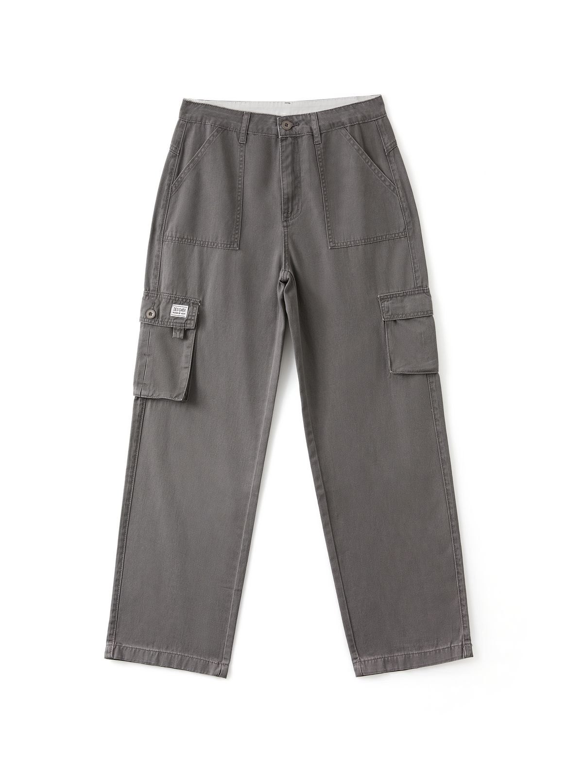Fold Over Waist Y2K Straight Leg Pants-3