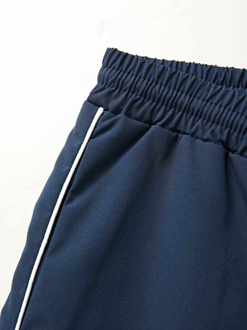 Vintage Piping Wide Leg Parachute Pants-4