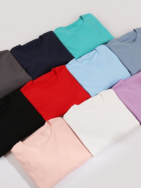 Men’s Linen Cotton Crew Neck Drop Shoulder Sweatshirt-1