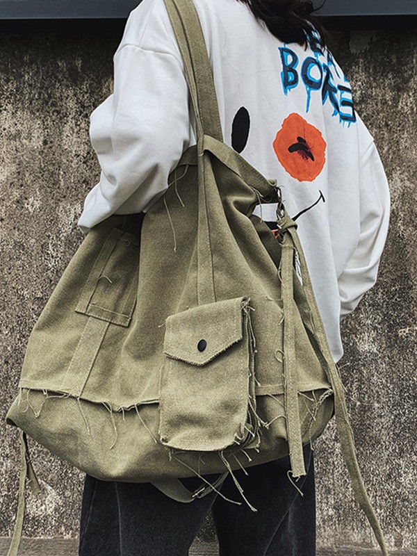 Raw Edge Large Crossbody Bag-4