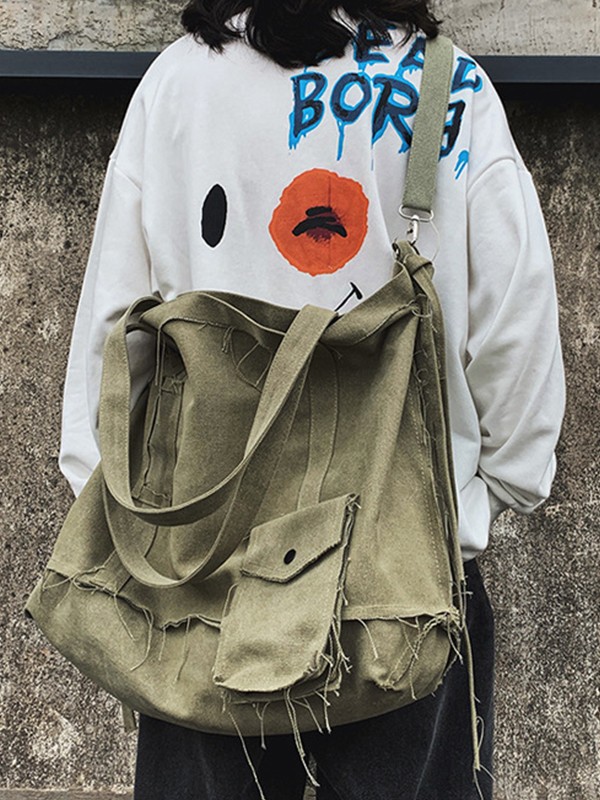 Raw Edge Large Crossbody Bag-3