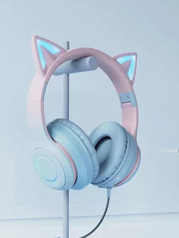 Luminous Gradient Cat Ear Bluetooth Headphone With Mic-5