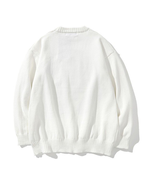 Men's Lightning Statue Graphic Pullover Sweater-1
