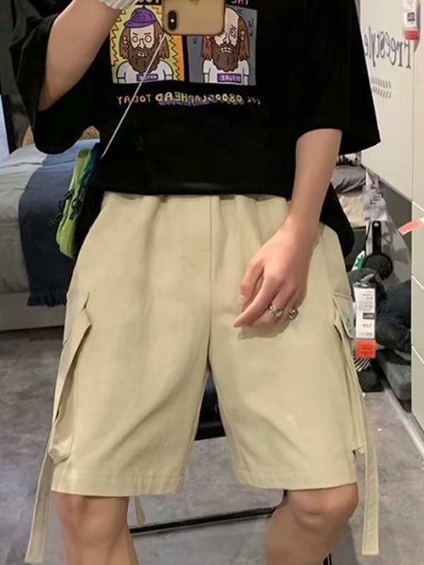 Men's Casual Straight Leg Cargo Shorts-3