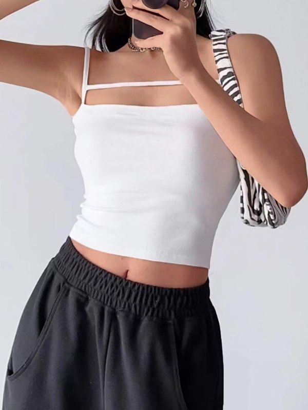 Hollow Out Crop Cami Top-1