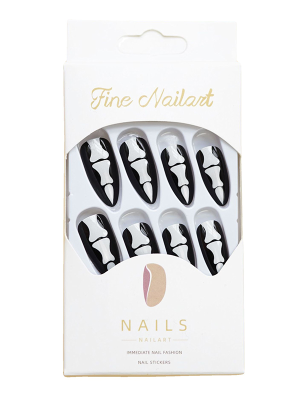 24pcs Halloween Knuckle Pattern Press On Nails-3