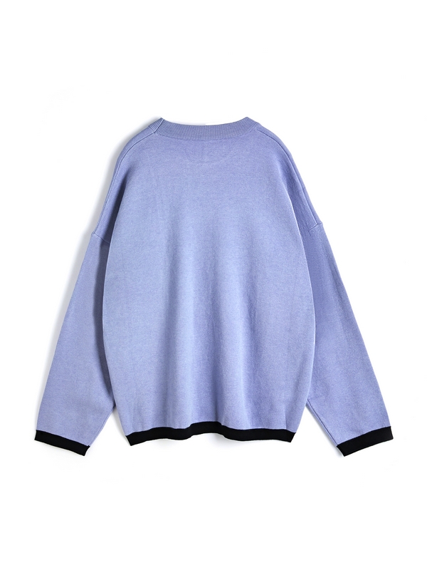 Portrait Jacquard Baggy Sweater-2